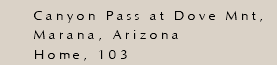 Canyon Pass at Dove Mnt, Marana, Arizona Home, 103
