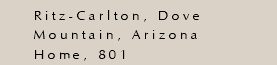 Ritz-Carlton, Dove Mountain, Arizona Home, 801